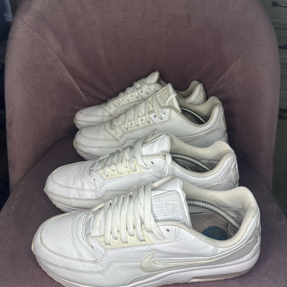 (2 Pair) Nike Air Max LTD 3 Triple White Sneakers - Picture 3 of 16